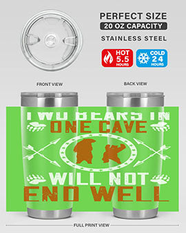 Two bears in one cave will not end well 34#- Bears- Tumbler