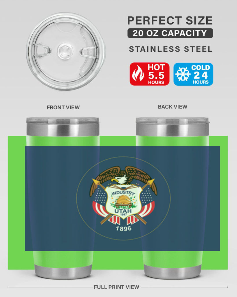 Utah 8#- Us Flags- Tumbler