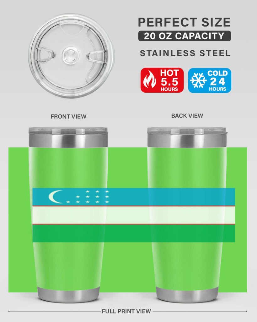Uzbekistan 8#- world flags- Tumbler