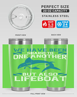 We have been shark to one another but also lifeboat Style 6#- shark  fish- Tumbler