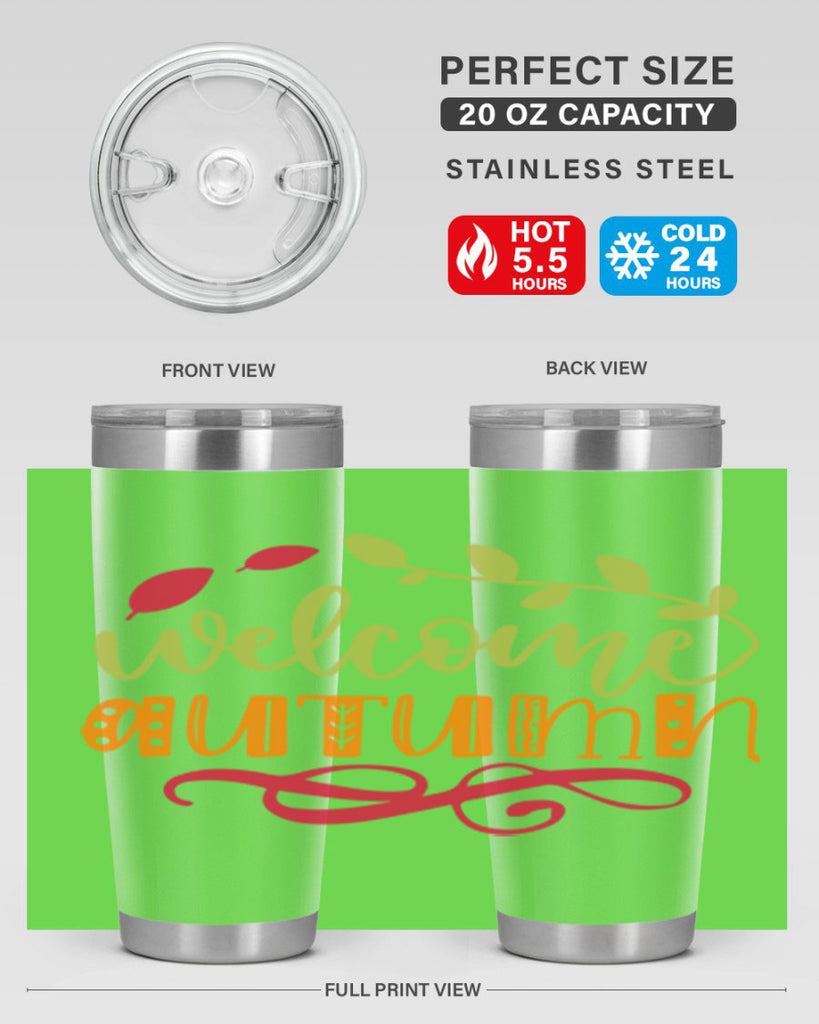 Welcome Autumn 629#- fall- Tumbler