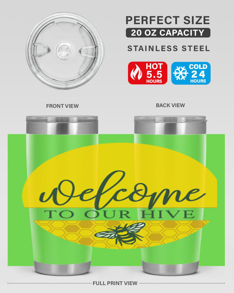 Welcome to our Hive complete yellow590#- spring- Tumbler
