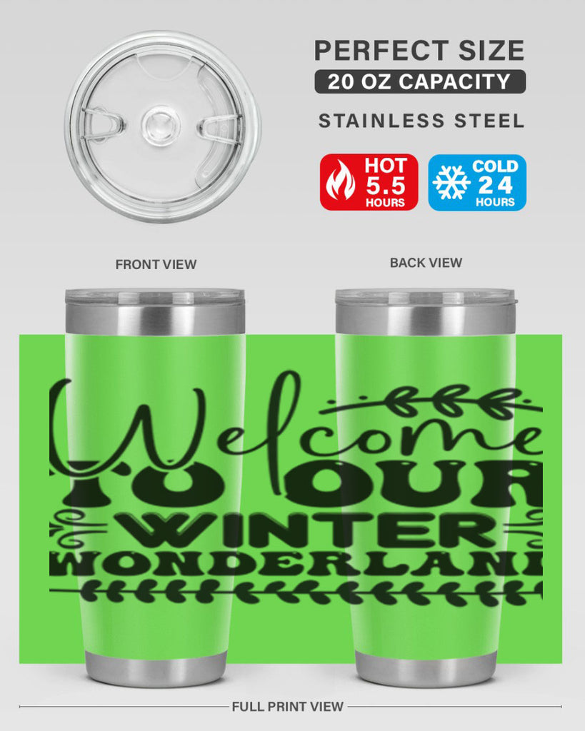 Welcome to our winter wonderland 477#- winter- Tumbler