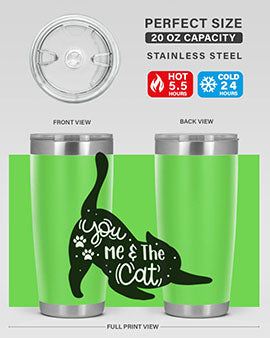 You Me The Cat Style 111#- cat- Tumbler