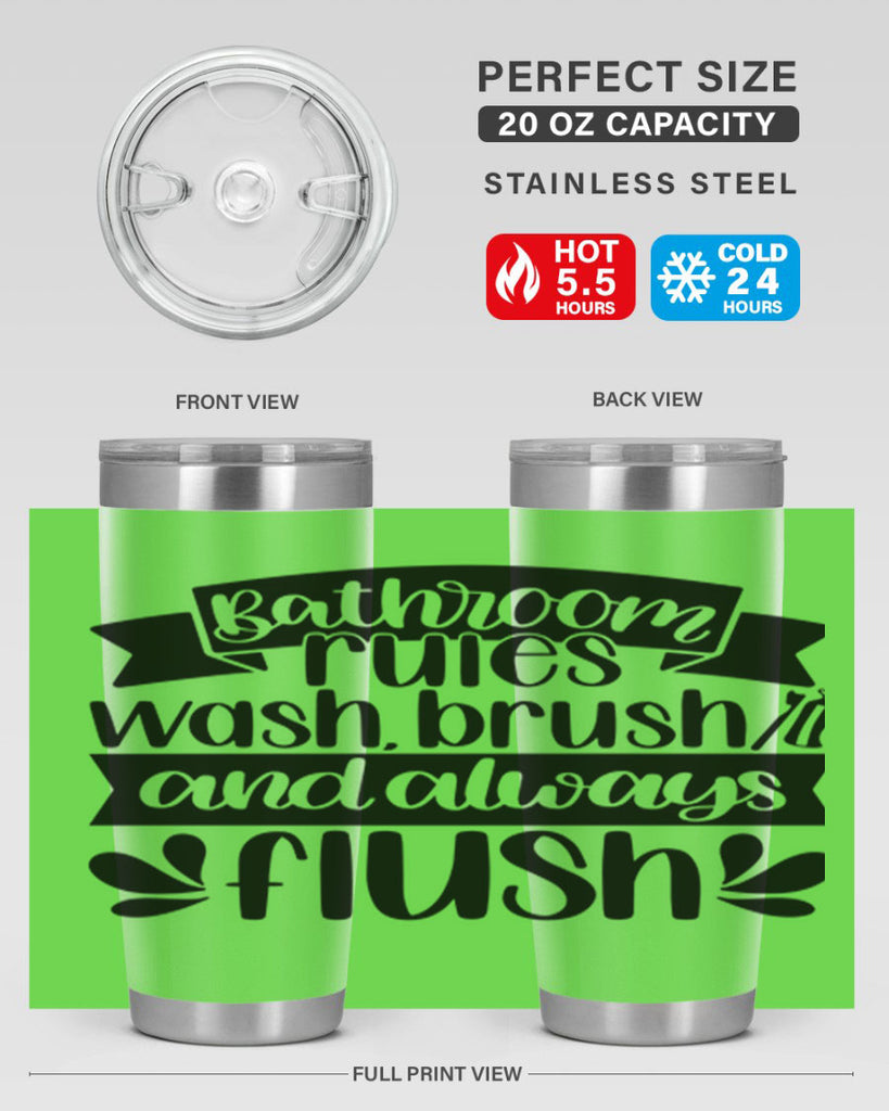 bathroom rules was 46#- bathroom- Tumbler