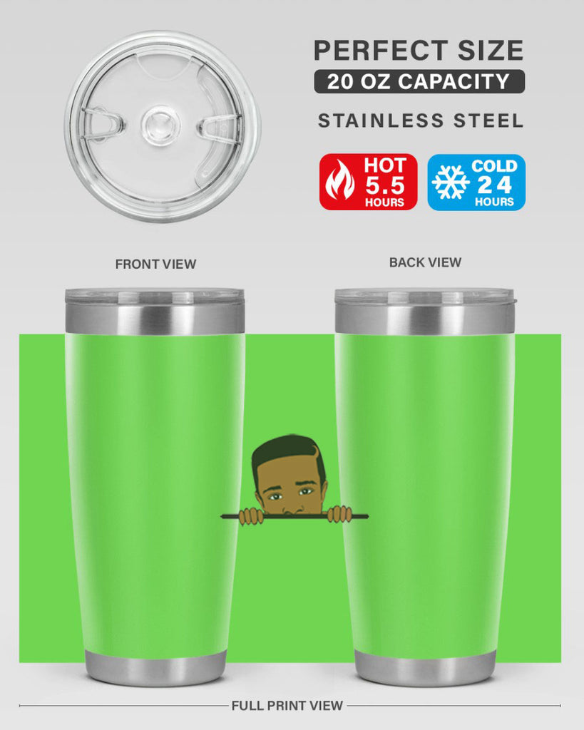 black boy 5#- black men - boys- tumbler