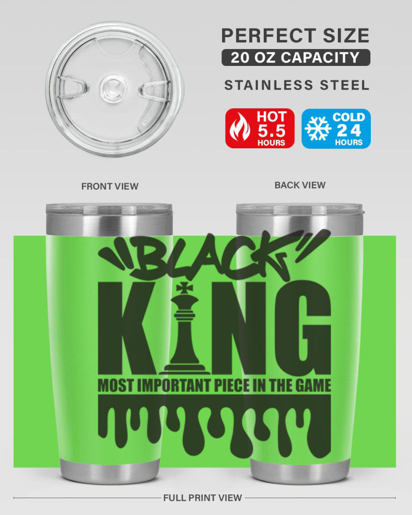 black king 214#- black words phrases- Cotton Tank