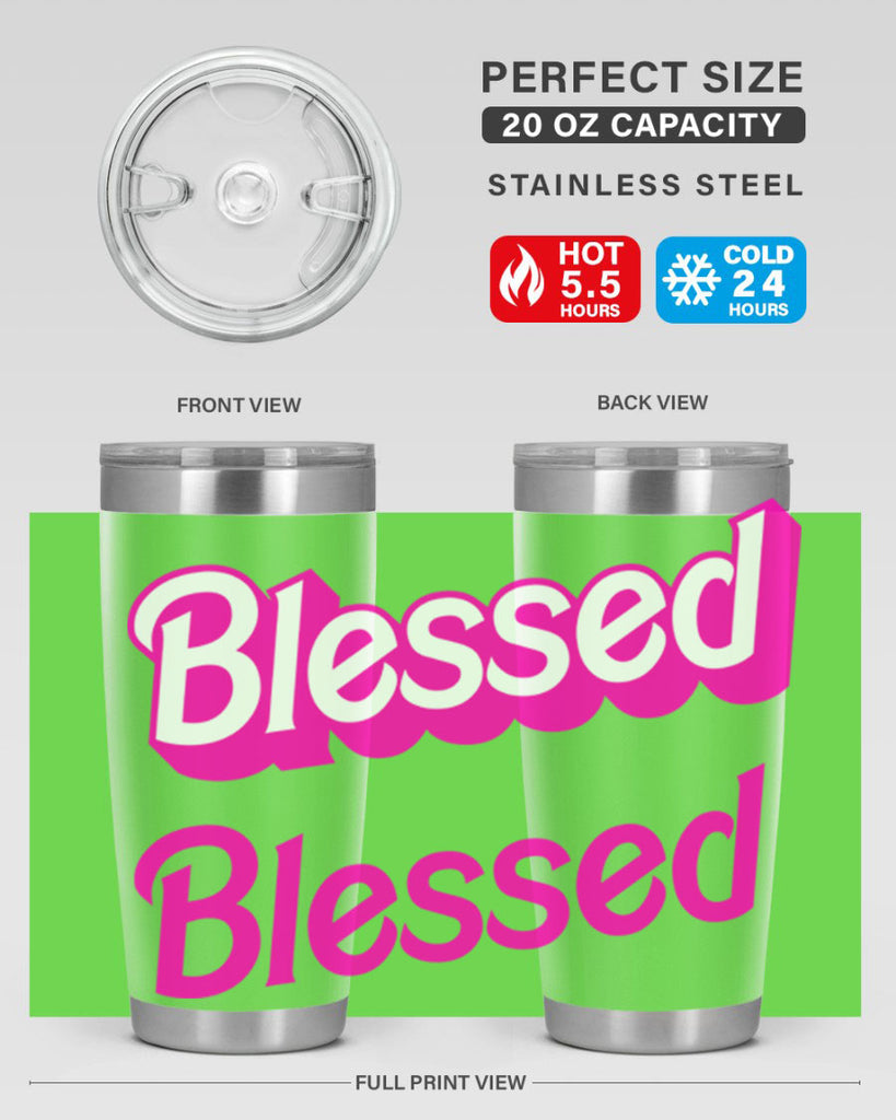 blessed barbie 193#- black words phrases- Cotton Tank