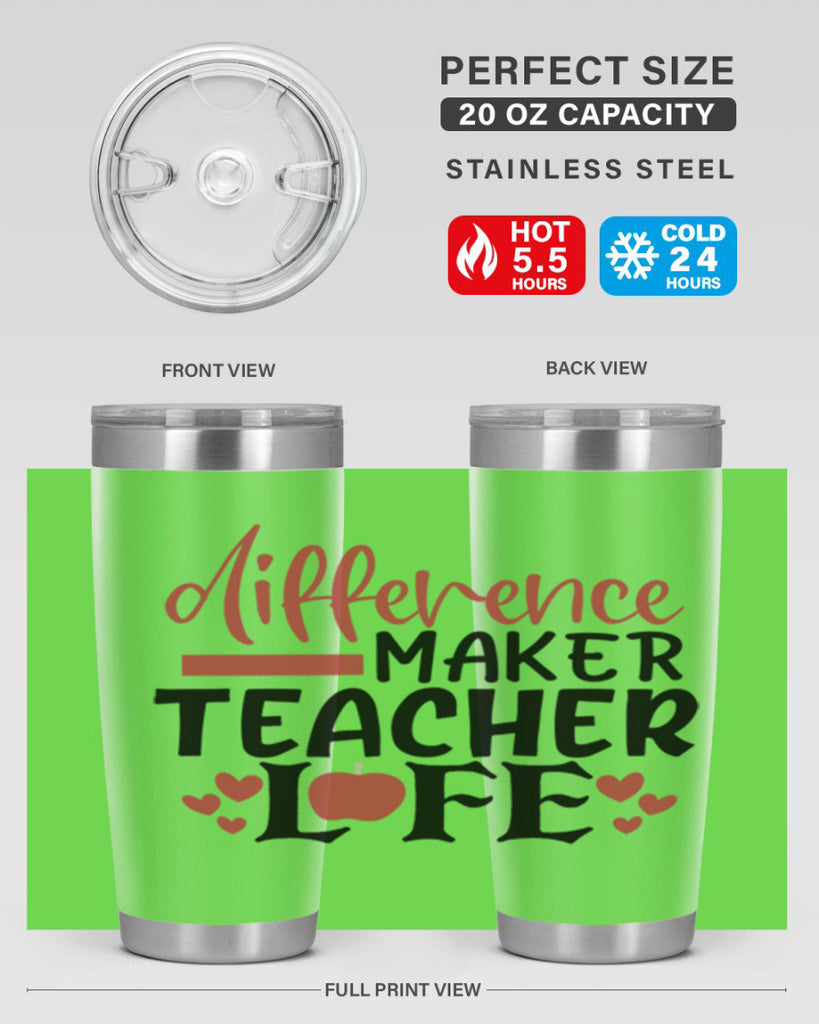 difference maker teacher life Style 118#- teacher- tumbler