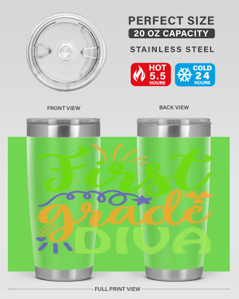 first grade diva 21#- mardi gras- Tumbler