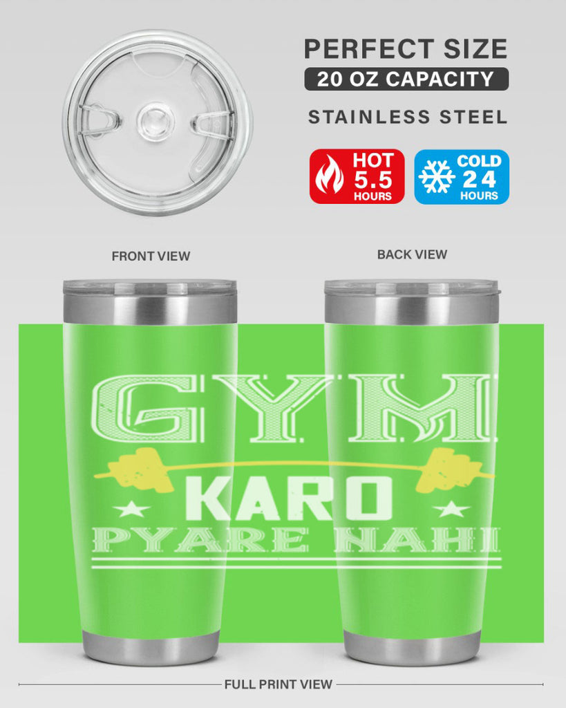 gym karo pare nahi 96#- gym- Tumbler