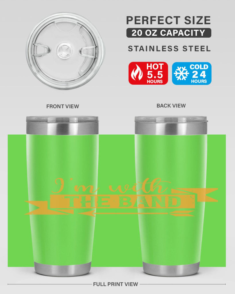 i’m with the band 58#- mardi gras- Tumbler