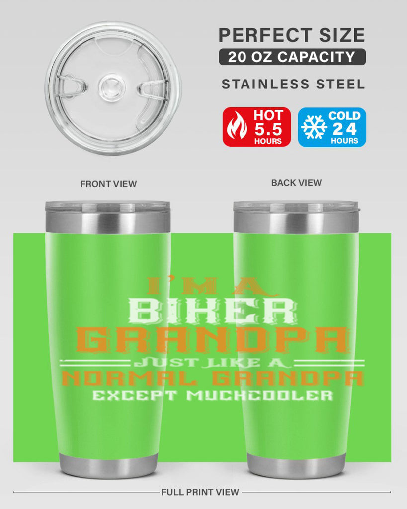 im a biker grandpa just like a normal grandpa except muchcooler 38#- grandpa - papa- Tumbler