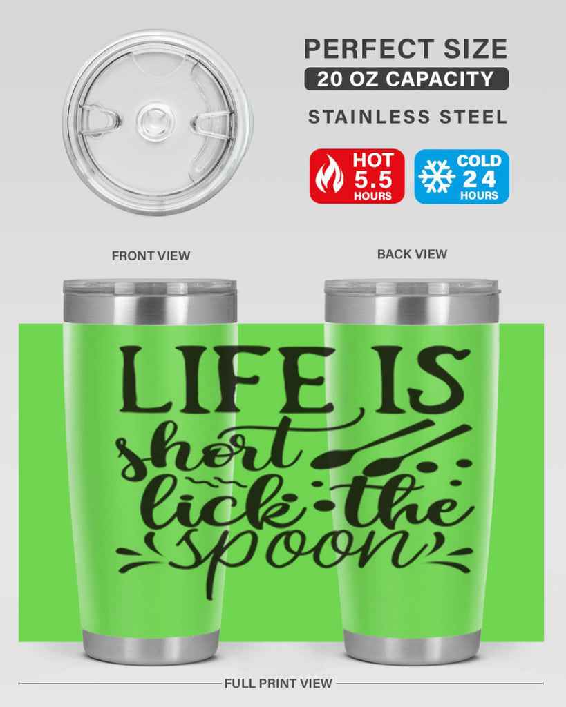 life is short lick the spoon 23#- kitchen- Tumbler