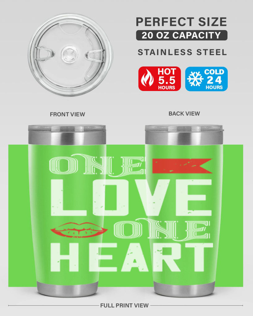 one love one heart 32#- valentines day- Tumbler