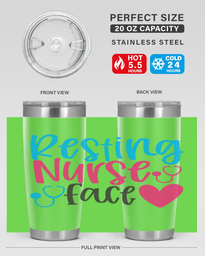 resting nurse face Style 355#- nurse- tumbler