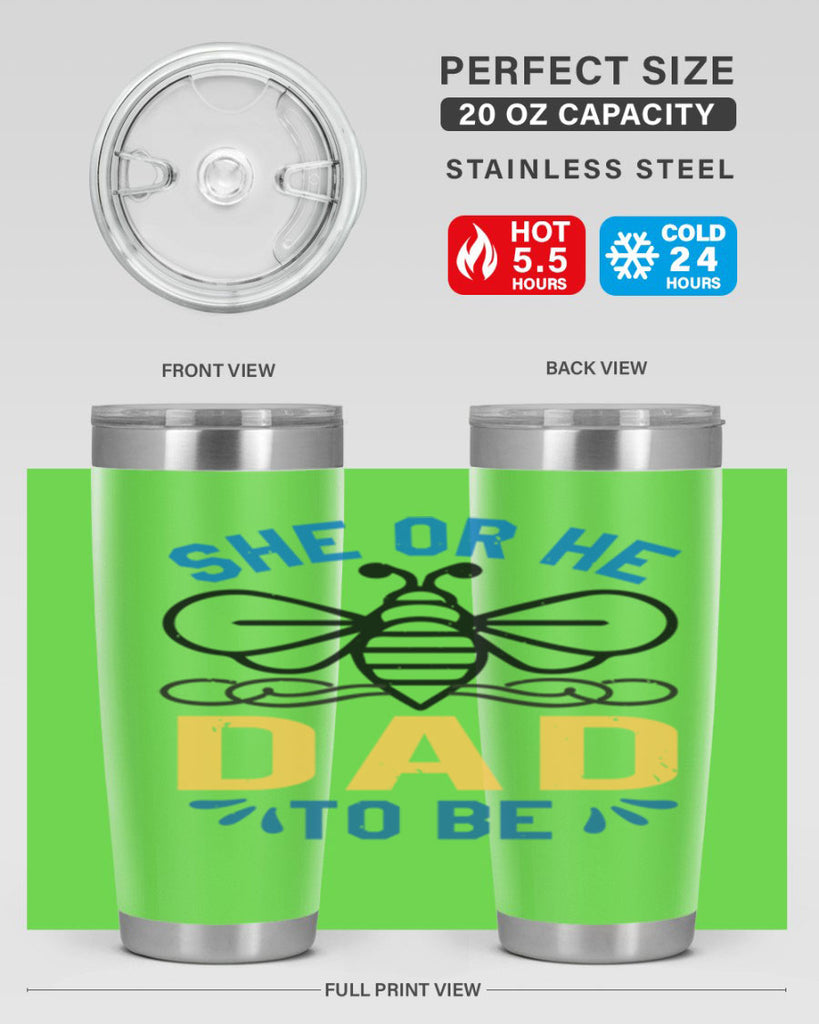 she or he dad to be Style 15#- baby shower- tumbler