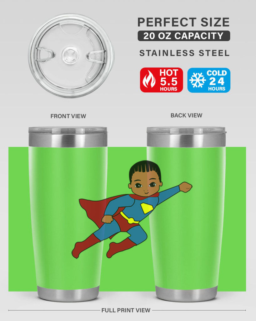 super kid 1#- black men - boys- tumbler