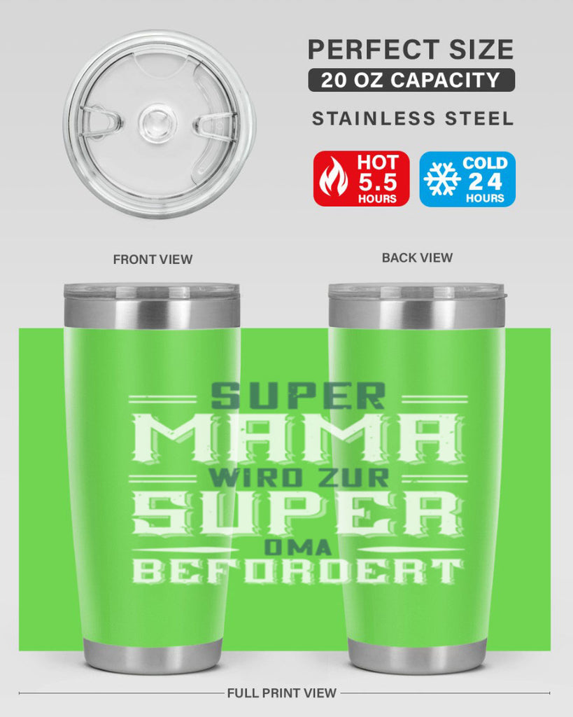 super mama wird zur 9#- grandpa - papa- Tumbler
