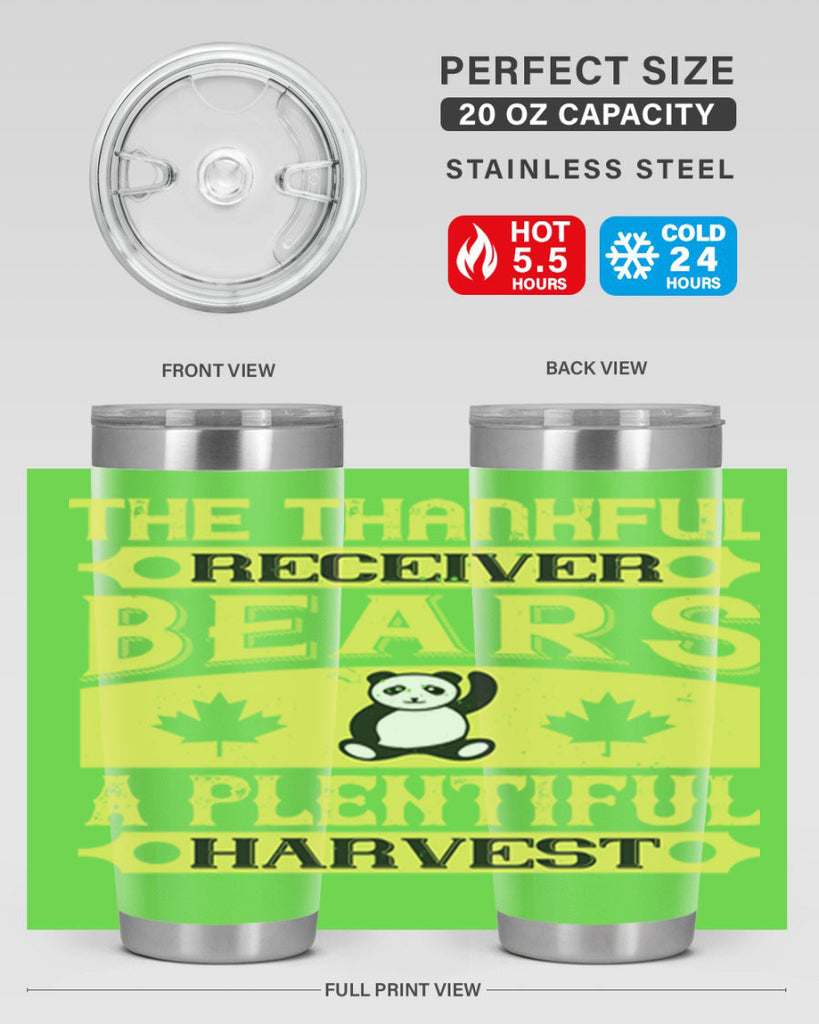 the thankful receiver bears a plentiful harvest 2#- thanksgiving- Tumbler