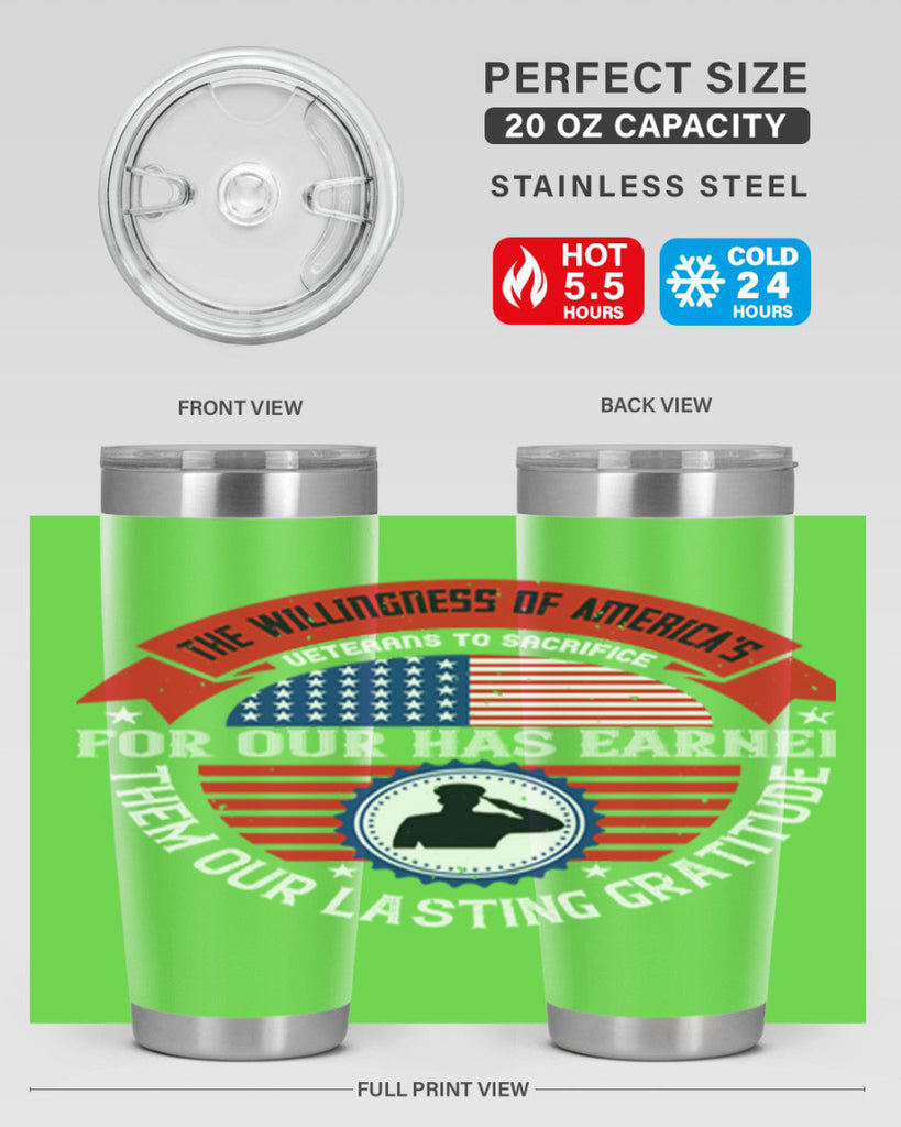 the willingness of americas 88#- Veterns Day- Tumbler