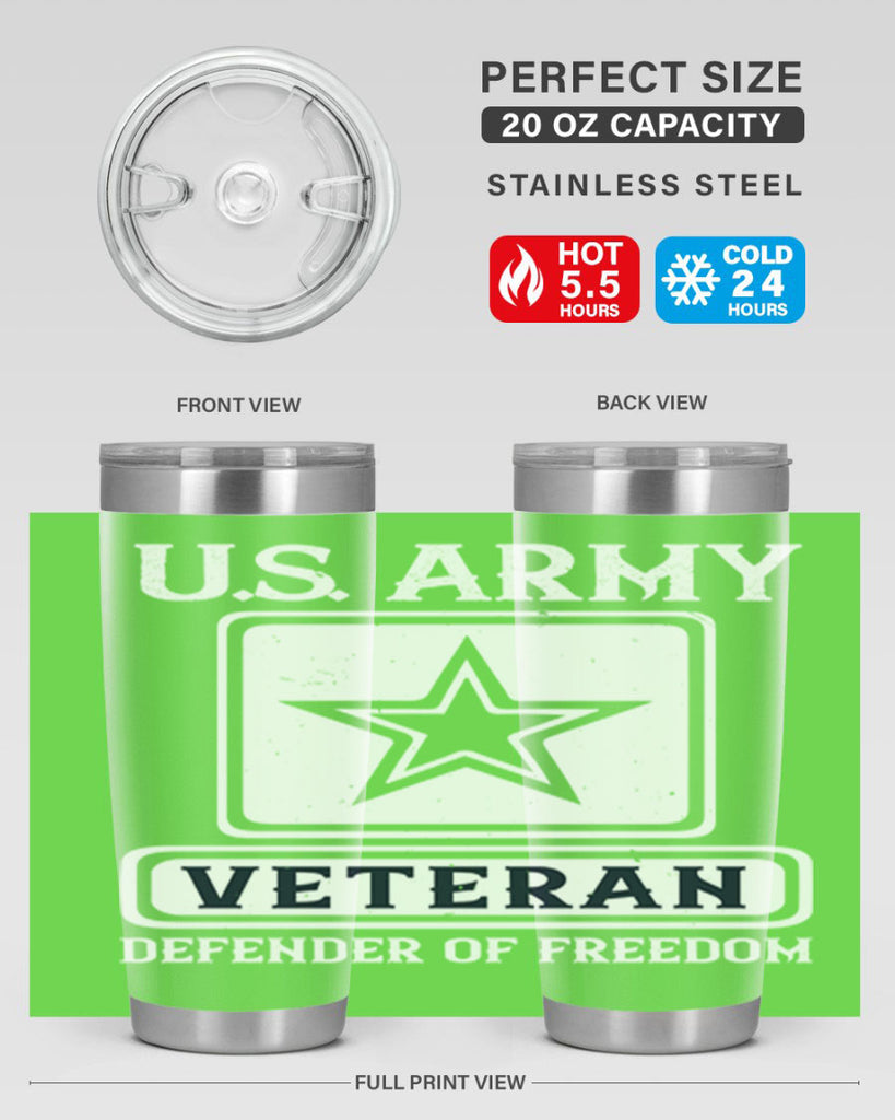 us army veteran defender of freedom 14#- Veterns Day- Tumbler