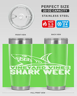vineyard vines Shark Week Style 8#- shark  fish- Tumbler