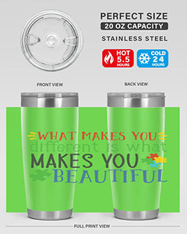 what makes you different is what makes you beautiful Style 3#- autism- Tumbler