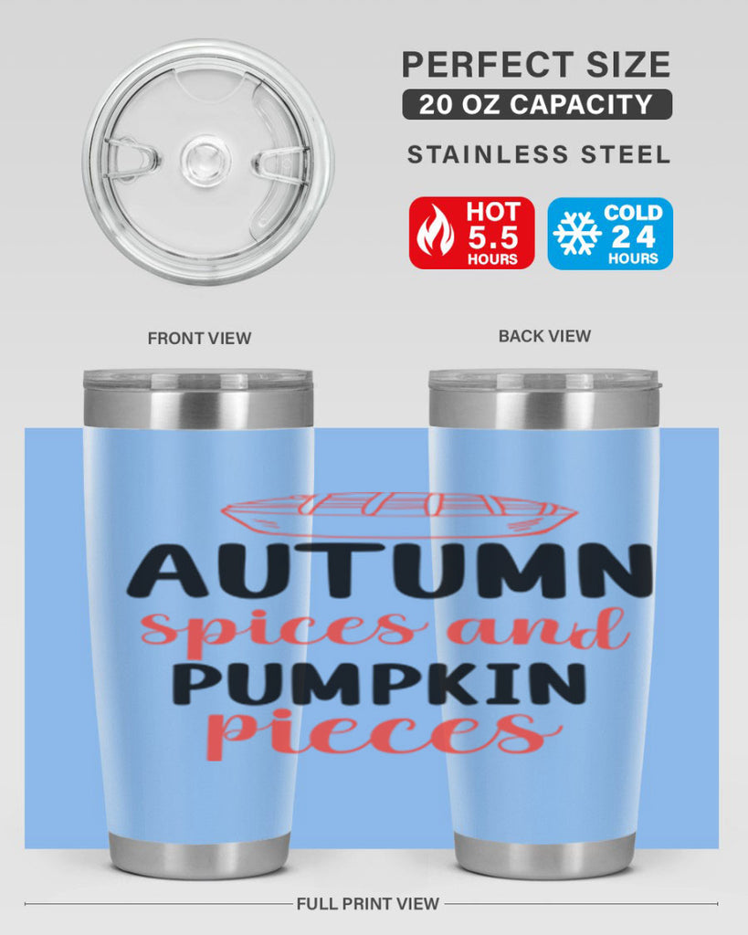 Autumn spices and pumpkin pieces 32#- fall- Tumbler