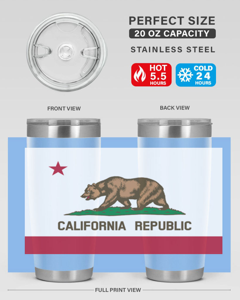 California 47#- Us Flags- Tumbler
