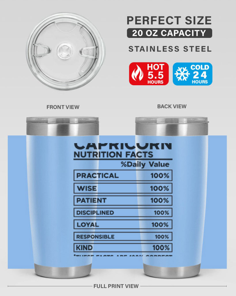 Capricorn Nutrition Facts 185#- zodiac- Tumbler