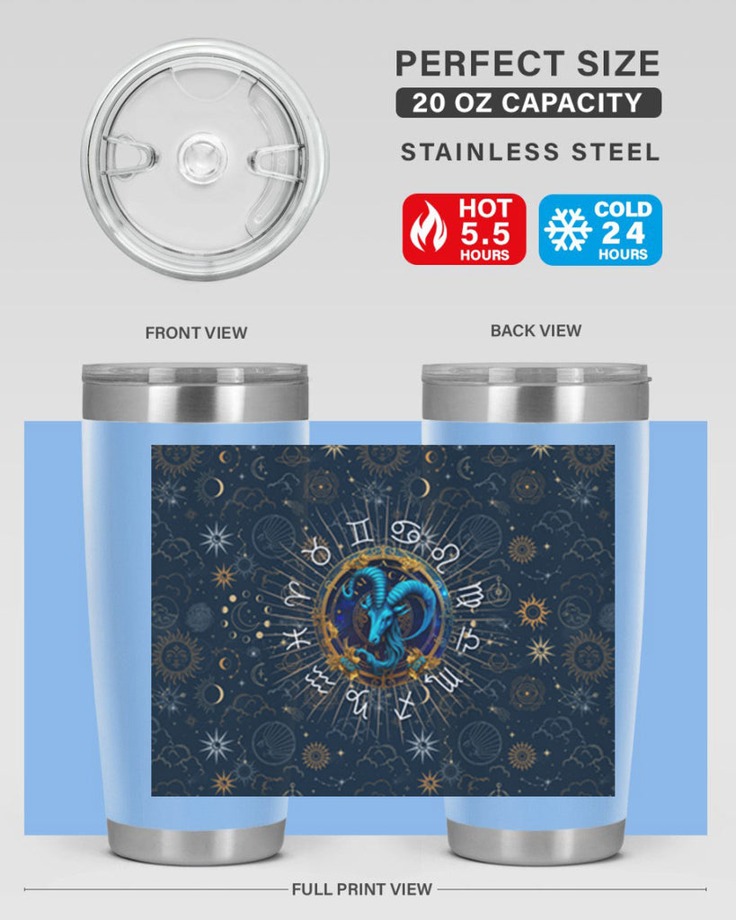 Capricorn Straight 184#- zodiac- Tumbler
