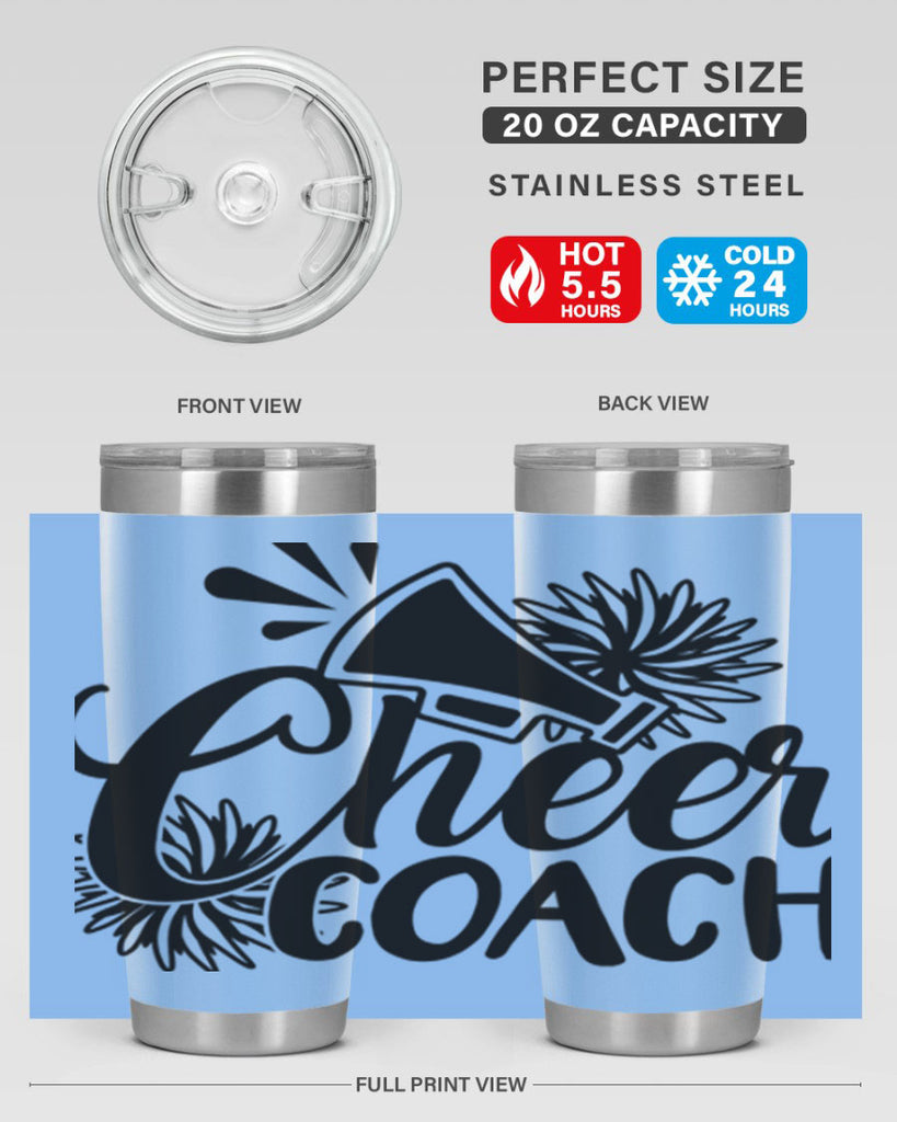 Cheer coach 1392#- cheer- Tumbler