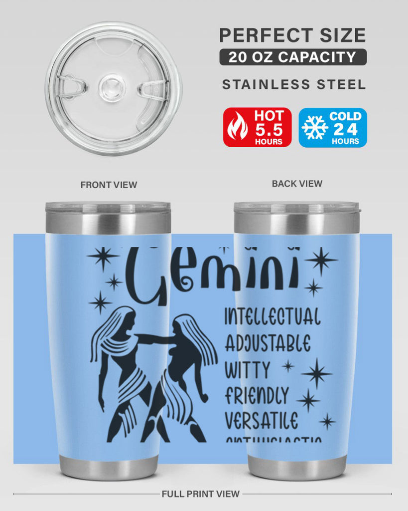 Gemini 217#- zodiac- Tumbler