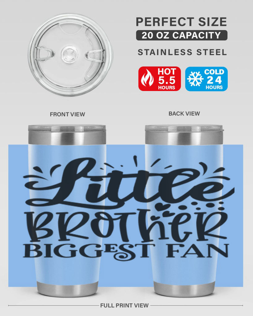 Little Brother Biggest Fan 2056#- baseball- Tumbler