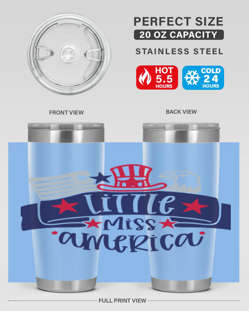 Little Miss America Style 162#- Fourt Of July- Tumbler