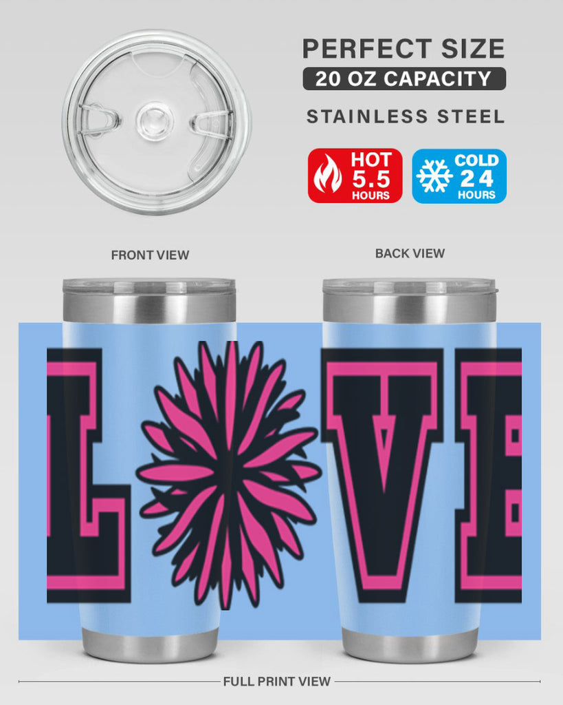 Love 694#- cheer- Tumbler