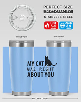 My Cat Was Right Style 72#- cat- Tumbler