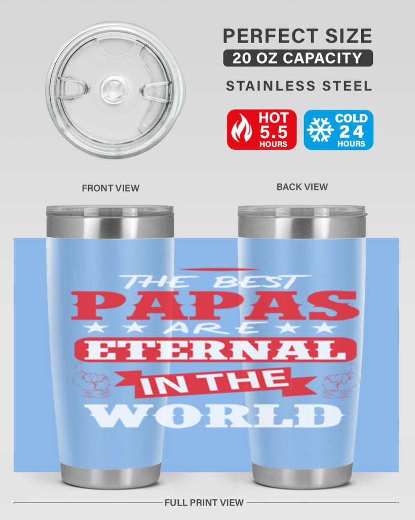 THE BEST PAPAS 108#- grandpa - papa- Tumbler