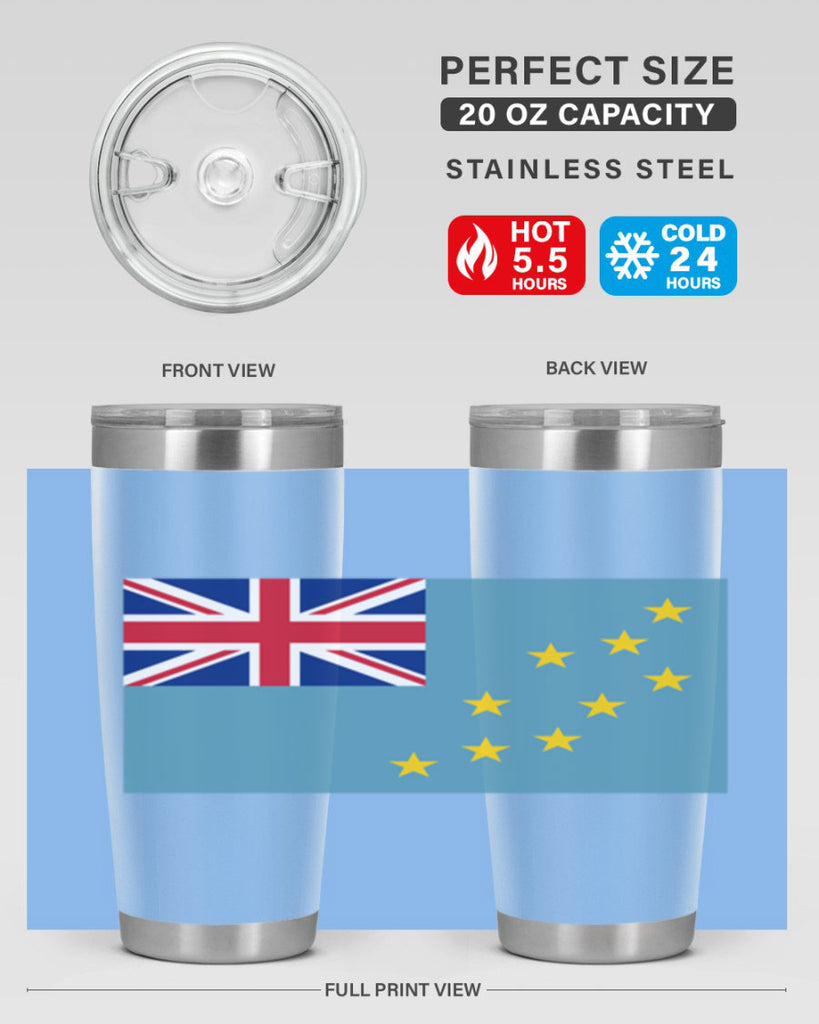 Tuvalu 15#- world flags- Tumbler