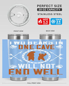 Two bears in one cave will not end well 34#- Bears- Tumbler