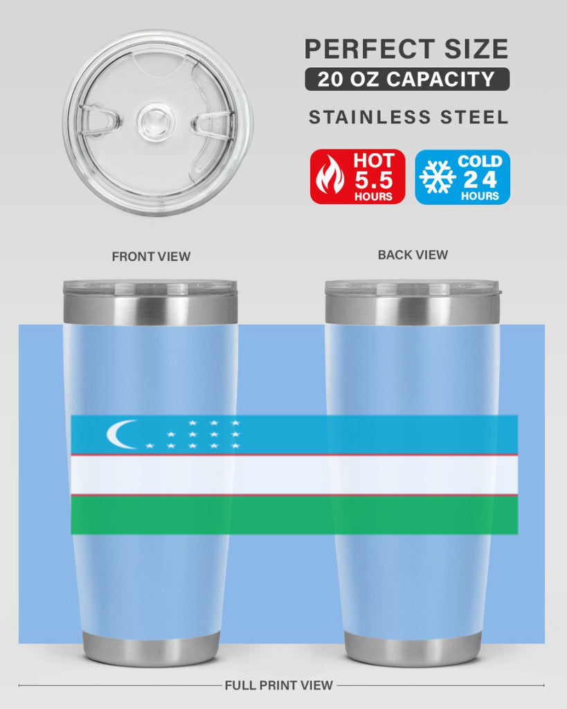 Uzbekistan 8#- world flags- Tumbler