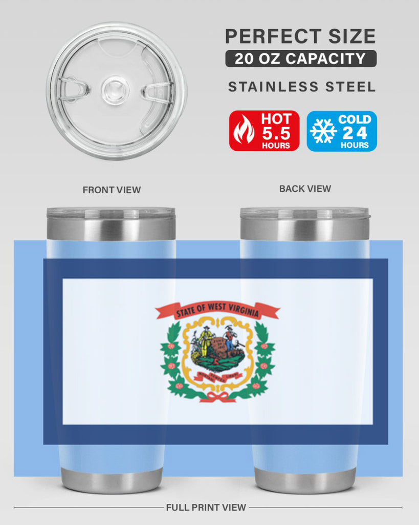 West Virginia 3#- stateflags- Tumbler