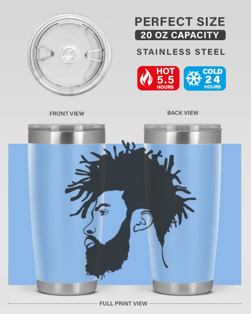 beardman 46#- black men - boys- tumbler