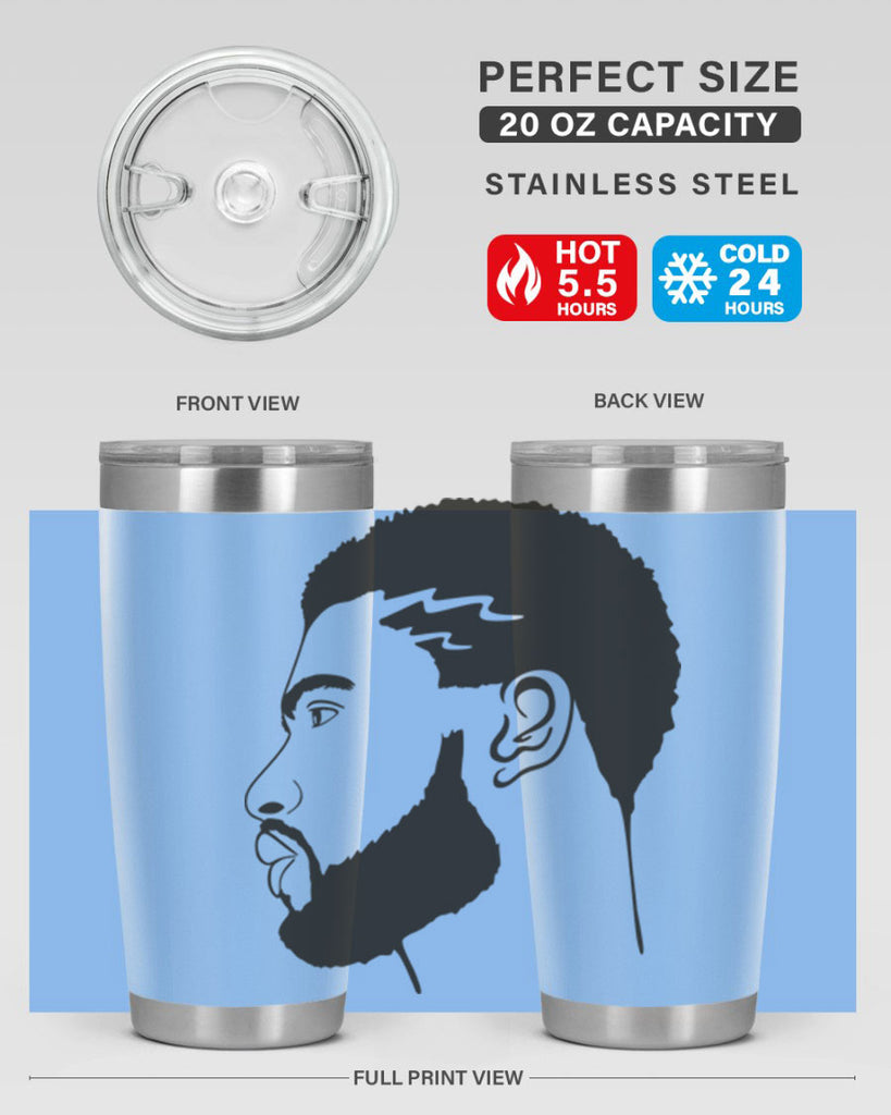 beardman 52#- black men - boys- tumbler