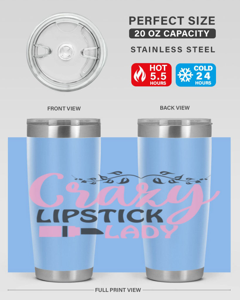 crazy lipstick lady Style 159#- make up- Tumbler