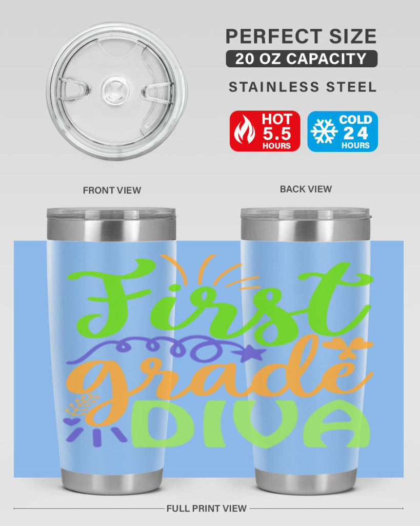 first grade diva 21#- mardi gras- Tumbler