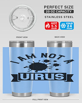 i am not a virus Style 35#- corona virus- Tumbler