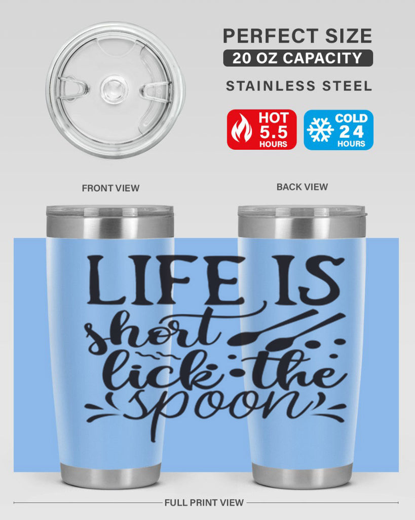 life is short lick the spoon 23#- kitchen- Tumbler