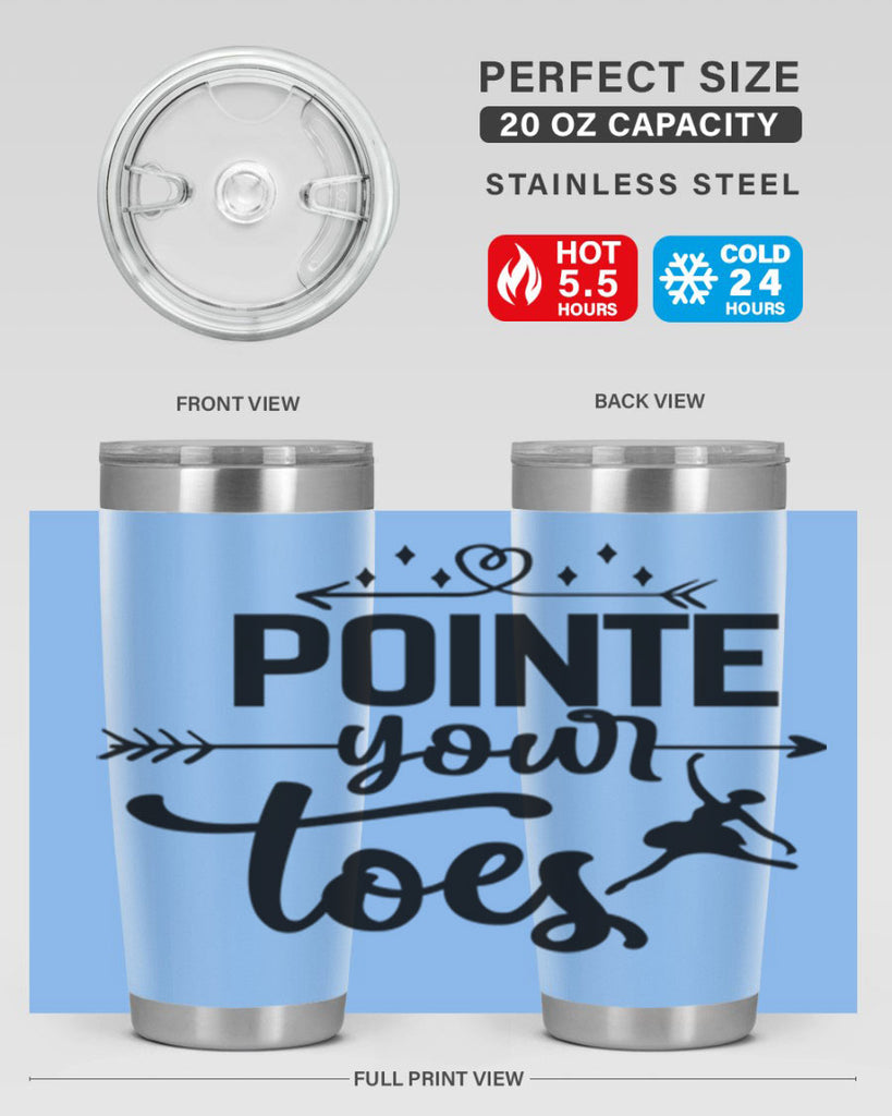 pointe your toes 72#- ballet- Tumbler